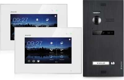 Productafbeelding van Video-intercomsysteem voor eengezinswoning, 2 monitoren, Balter EVO, zwart