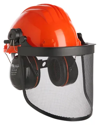 CLIMAX Schutzhelm 437 mit Metallgitter und Gehörschutz, SNR 30