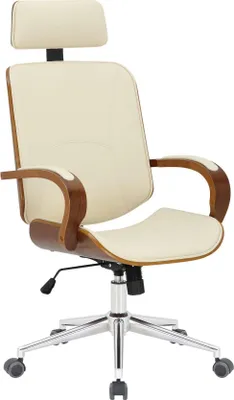 Obrázek produktu pro Ergonomická kancelářská židle - Sedák židle - Nastavitelný komfort, vhodné do kanceláře i domácnosti | Barva: ořech/krémová