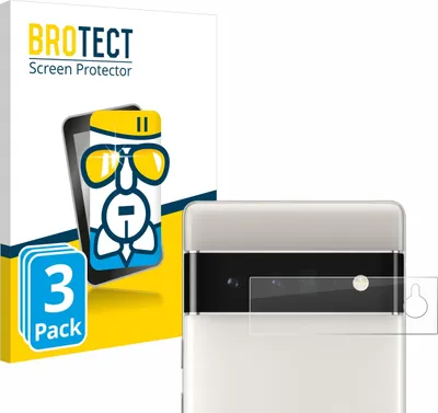 Produktbild von 3x BROTECT Schutzglas für Google Pixel 6 Pro (NUR Kameraschutz) Schutzfolie Panzer Folie Glas Display Schutz klar