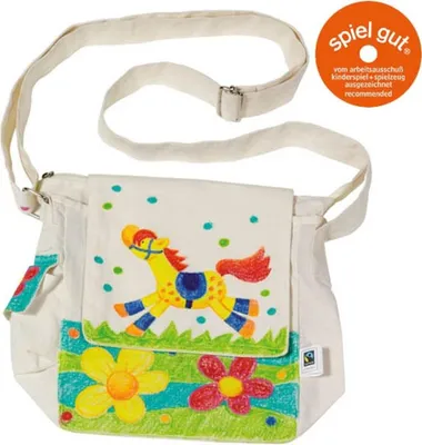 Produktbild von Goki Shoulder bag, Fair Trade, Schultertasche, Shoulder bag, Kind, Weiß, 340 mm, 180 mm