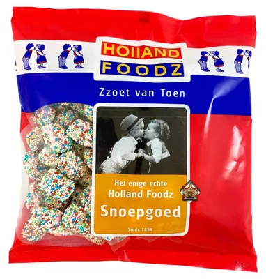 Obrázek produktu pro Holland Foodz Vanilla Kussentjes 450g – Vzdušné vanilkové svačinky, sladký požitek