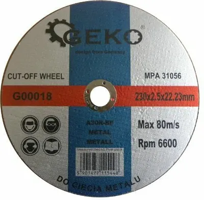 Image de Disque à tronçonner pour métal, 230 x 2,5 x 22,2 mm GEKO
