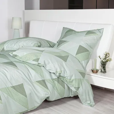Produktbild von Janine Mako-Satin Bettwäsche J.D. 87065 malachitgrün 155x220 cm + 80x80 cm