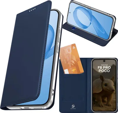 Produktbild von Handyhülle mit Klappe für Xiaomi POCO F8 Pro, Dux Ducis Skin Pro, Dunkelblau