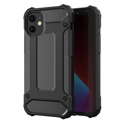 Zdjęcie produktu dla Hybrid Armor pancerne hybrydowe etui pokrowiec iPhone 12 Pro Max czarny