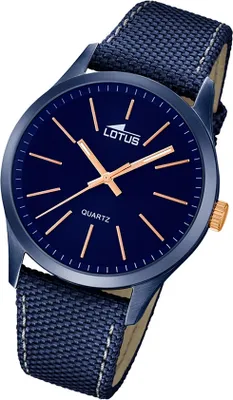 Produktbild von Herrenuhr Lotus Armbanduhr 18166/2 blau Leder-Textilband
