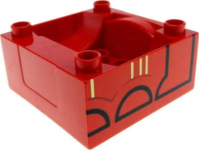 Produktbild von 1x Lego Duplo Führerhaus 4x4x1 rot Zug Aufsatz Kabine James 5552 tms08 51547pb02