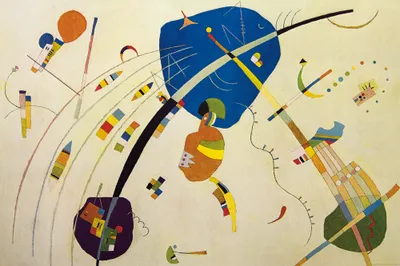 Produktbild von Wassily Kandinsky Kunstdruck Bild - Gegen Blau, 1939 (80 x 120 cm)