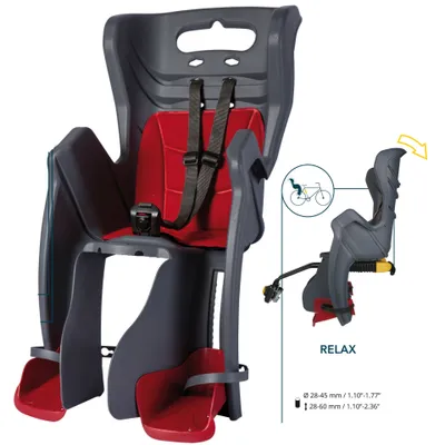 Immagine prodotto di Seggiolino bici Bellelli Little Duck Relax nero e rosso