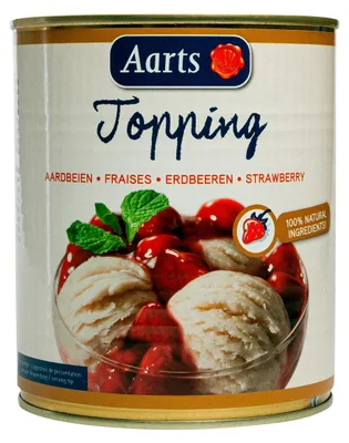 Obrázok produktu pre Aarts Topping Jahodová poleva 850 g – Ovocná jahodová sirup pre dezerty a zmrzlinu