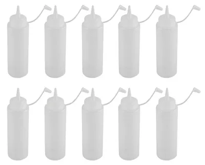 Knijpflasche 240 ml Kunststoff-Spender für Saucen und Öl