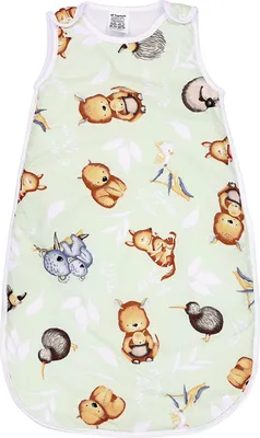 Produktbild von TupTam Schlafsack Baby 2.5 TOG – Ganzjahresschlafsack Kinder mit Seitlichem Reißverschluss, Ärmellos, Farbe: Afrikanische Tiere, Größe: 56-62