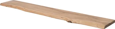 Produktbild von Steckboard mit Baumkante Wandregal Akazie massiv eichefarben lackiert 140 x 20 Amanda