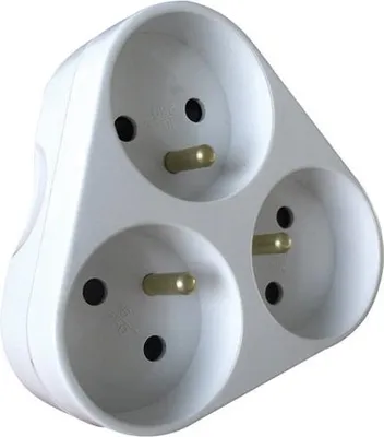 Image de Triplite 2p+t 16a Triangle Blanc  Vrac - Zenitech