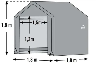 Image de Feuilles ShelterLogic garage de tente Abri de jardin gris 182x182x184 cm