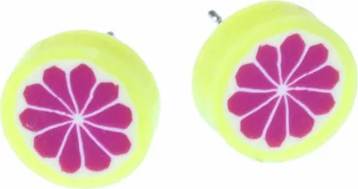 Produktbild von Grapefruit Pampelmuse Ohrstecker Miniblings Stecker Ohrringe Orange pink gelb