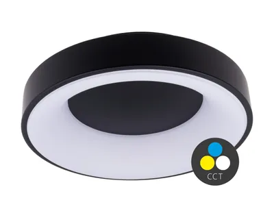 Obrázek produktu pro T-LED Černé LED stropní svítidlo kulaté 380mm 32W CCT 105530