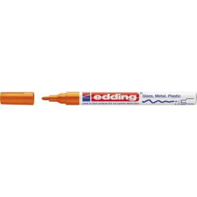 Obrázok produktu pre Edding 751, Oranžová, Oranžová, Biela, 1 farba/farieb, Stredná, Guličkové zakončenie, Kolo