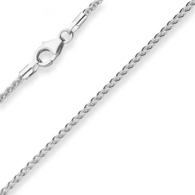 Produktbild von 1,7mm Zopfkette Silberkette Collier Halskette aus 925 Silber 45cm