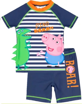 Produktbild von Peppa Pig - "Roar!" Schwimm-Set für Jungen NS6865 (92) (Blau/Weiß/Orange)