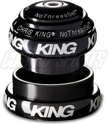 Image de Jeu de direction Chris King NoThreadSet Tapered, roulement en acier inoxydable, 1 1/8"-1 1/4", GripLock,