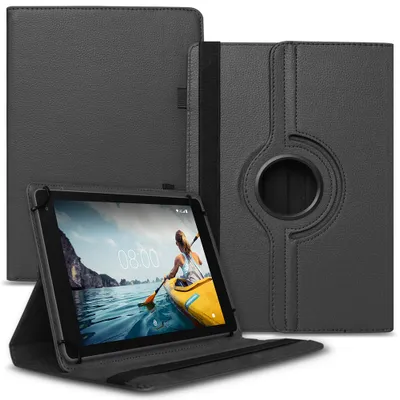 Produktbild von Schutzhülle 360 Grad Drehbar für VALE Tablet V10E / V10A Hülle Tasche CaseFarbe Uni 360 Taschen:Schwarz