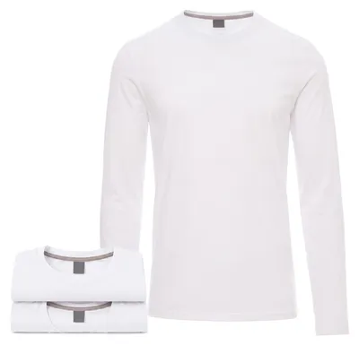 Produktbild von Mivaro Herren 3er Pack Langarmshirts aus Baumwolle - Longsleeve mit Rundhals, leicht anliegend, feinmaschiges Gewebe, Größen S bis 5XL