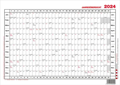 Produktbild von 2026 Güss Jahresübersicht A4 4021819202009