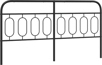 Image de vidaXL Tête de lit en métal noir 193 cm