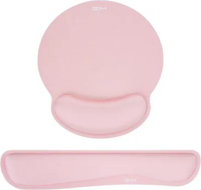 Obrázek produktu pro Ergonomická gelová podložka pod myš s opěrkou pro dlaň a zápěstí, růžová klávesnice pro dívky