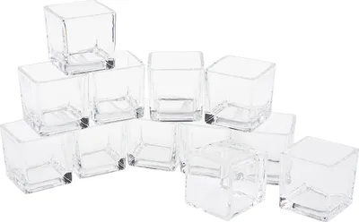 Produktbild von VBS XXL Teelichtgläser Cube 12 Stück 5,5x5,5x6cm