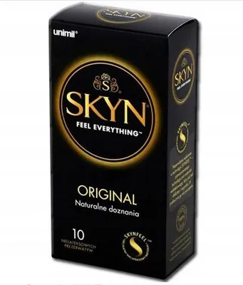 Produktbild von Unimil SKYN Original, Männliches Kondom, weich, Natürlich/Natur, Zusätzliches Gefühl, 53 mm, 10 Stück(e)