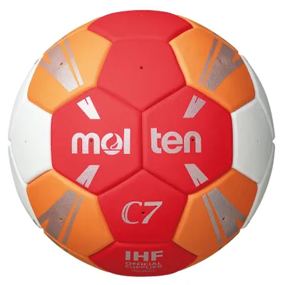 Immagine prodotto di Pallone da pallamano Molten C7 H2C3500-RO rosso arancio bianco argento misura 2