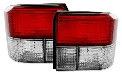 Image de Feux arrière gauche/droite, noirs/rouges, pour VW T4, de 1990 à 2003