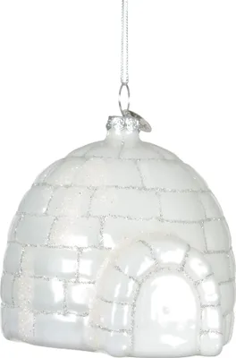 Productafbeelding van Eskimo glas L9b8,1h7,7 cm winterwit Decoris