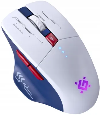 Produktbild von Defender Maus Bluetooth Kabellos Weiß Gaming-Beleuchtung CETM-1QK 4745090825428