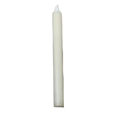 A single LED candle on a white background.