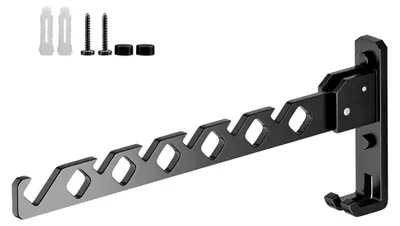 Produktbild von Aluminiumlegierung Kleiderständer Klappbar Wand Kleiderständer 180° Drehbar Wandhaken Klapphaken für Waschküche Klappbar Klapphaken Kleiderbügelhalter