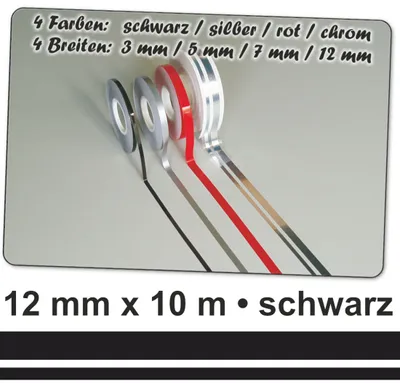 Produktbild von Hermann Schütz Auto Zierstreifen Deco-Stripe schwarz - DOPPELSTREIFEN