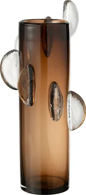 Produktbild von J-Line Vase Steggy Glas Braun Large