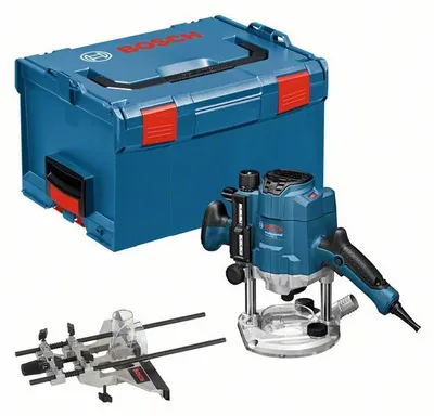 Obrázek produktu pro Bosch GOF 1250 CE, Černá, Modrá, 24000 ot/min, 6, 8 (5/16"), 10000 ot/min, 6 cm, 5,5 m/s²