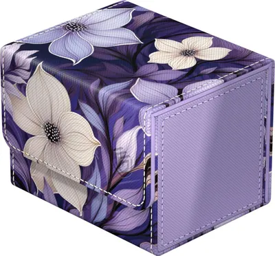 A deckbox with a floral pattern.
