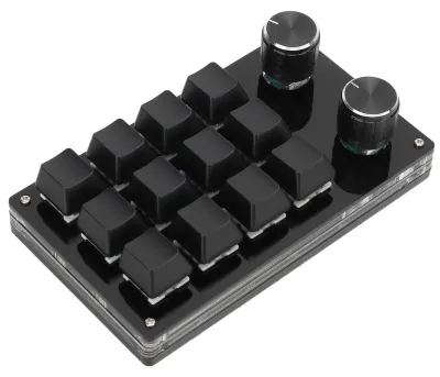 Obrázok produktu pre Mechanická klávesnica Mini – 12 programovateľných kláves – USB pripojenie – čierna