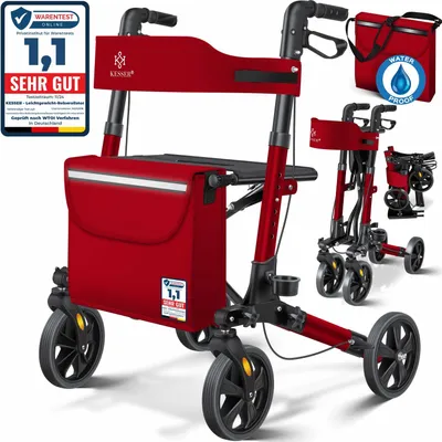 Produktbild von KESSER Rollator Gehwagen Gehhilfe klappbar Alu-Rollator Leicht Laufhilfe