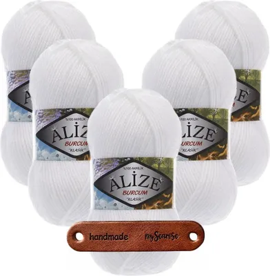 Produktbild von 5 x ALIZE Burcum 55 White mit Label