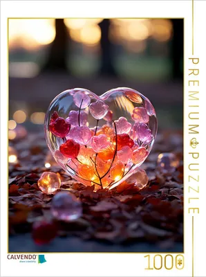 Produktbild von CALVENDO Puzzle Glas-Herz | 1000 Teile Lege-Größe 64x48cm Foto-Puzzle für glückliche Stunden