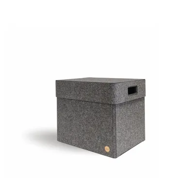 Produktbild von Aufbewahrungsbox CLASSIC Filz 39 x 39 x 36 cm mit Deckel in anthrazit meliert