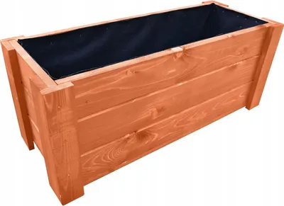 Obrázok produktu pre Veľký kvetináč 80 x 30 x 35 cm – moderný dizajn, odolný a odolný voči poveternostným vplyvom, vhodný do záhrady a na balkón (D24, orech)