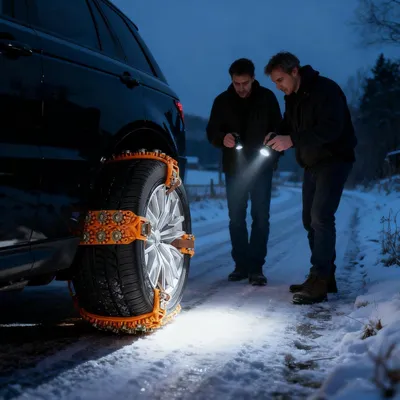 Productafbeelding van Antislip-sneeuwkettingen voor autobanden, 8-delig, voor extra trekkracht
